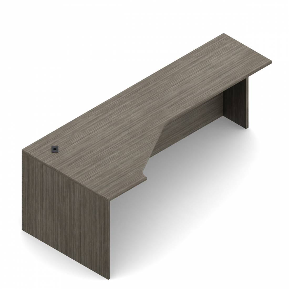 Module de coin allongé de gauche, col de 16 po, 84 po L x 36 po P, panneau latéral étroit, droite