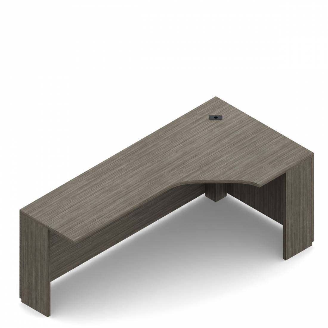 Module de coin allongé de droite, col de 20 po, 72 po L x 36 po P, panneaux latéraux étroits, gauche et droite