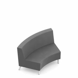 Inside Curve Two-Seat Sofa Standard Back, Armless