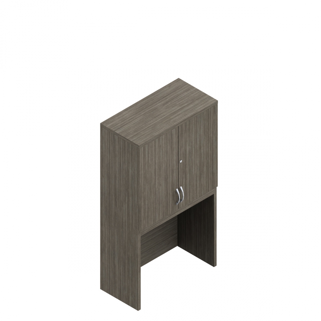 Étagère avec portes de 54,9 po H, tablette fixe, 36 po L x 15 po P