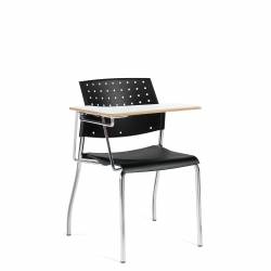 Sonic - classroom chairs - classroom seating - Armless Chair with Right Tablet, Polypropylene Seat & Back, Wall Saver Frame