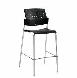 Sonic - classroom chairs - classroom seating - Armless Bar Stool, Polypropylene Seat & Back