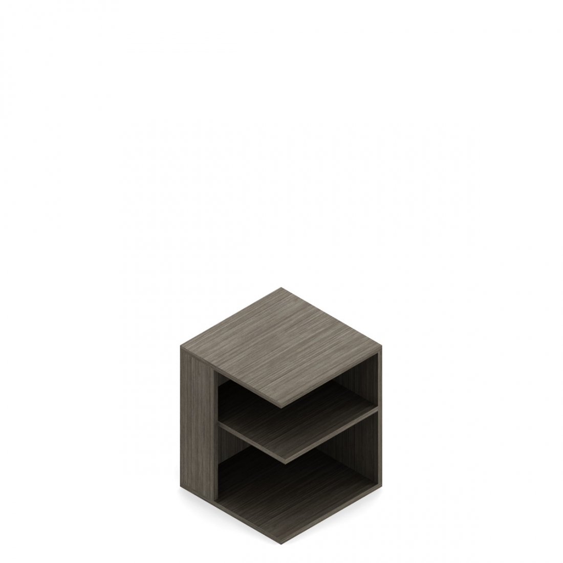 Bibliothèque de bout de 29,5 po/30 po H, 16 po L x 16 po P - gauche