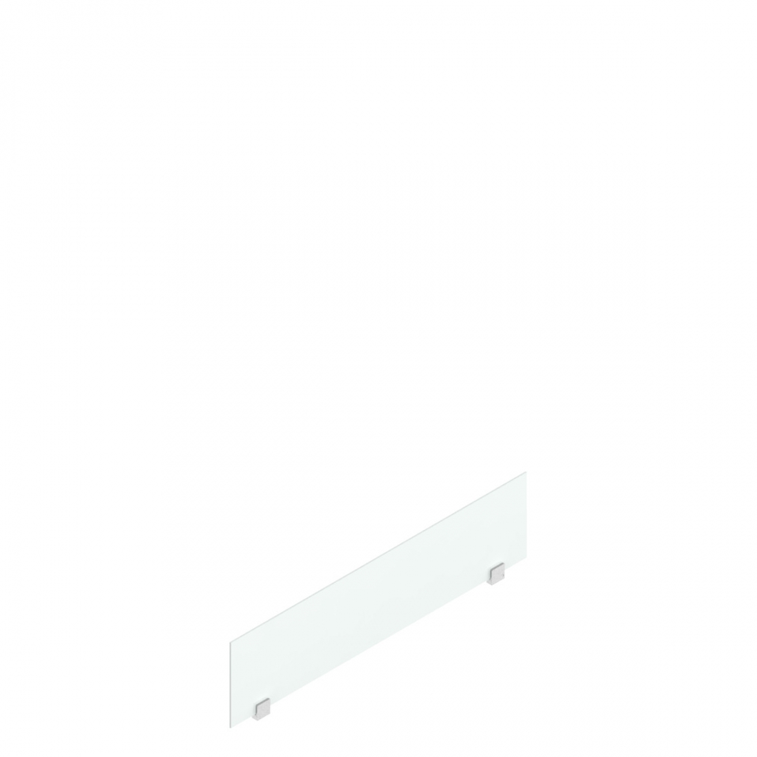 Cloisonnette de bureau en verre givré de 48 po L