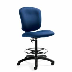 Supra X - Ergonomic Task Chair - task chair - Blue task chair - Medium Back Task Stool, Armless