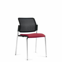 Sonic - classroom chairs - classroom seating - Armless Stacking Chair, Upholstered Seat & Mesh Back