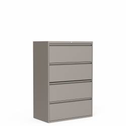 4-Tier File Cabinet with Drawers, Industrial Freestanding