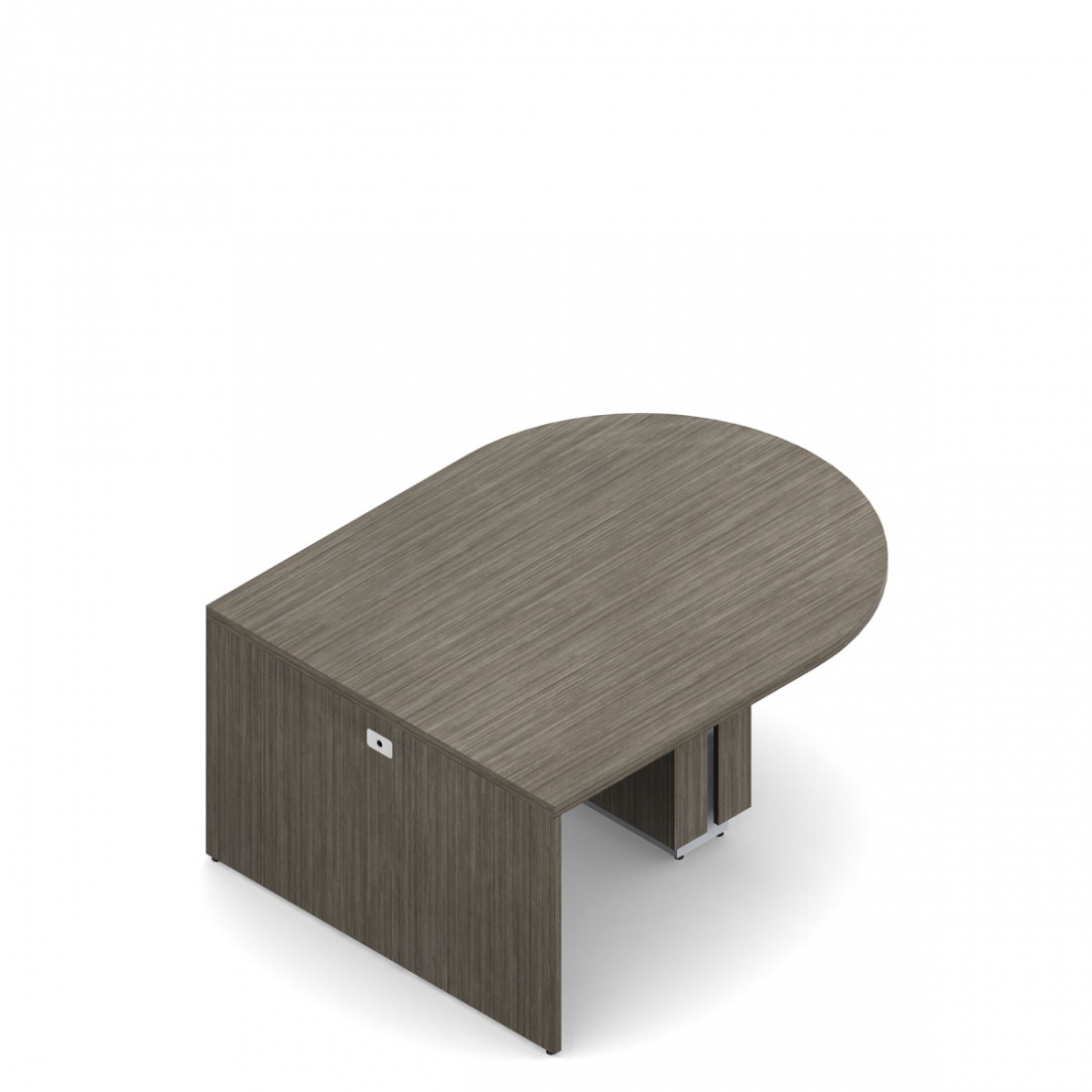 Table multimédia avec îlot en D, 30 po H x 60 po L x 48 po P