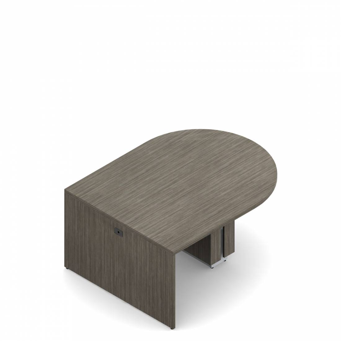 Table multimédia avec îlot en D, 30 po H x 72 po L x 48 po P
