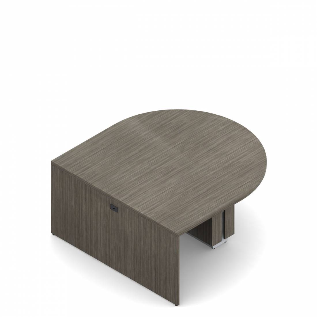 Table multimédia avec îlot en D, 30 po H x 72 po L x 60 po P