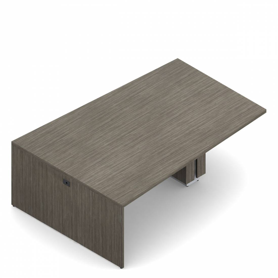 Table multimédia avec îlot en biseau, 30 po H x 96 po L x 60 po P