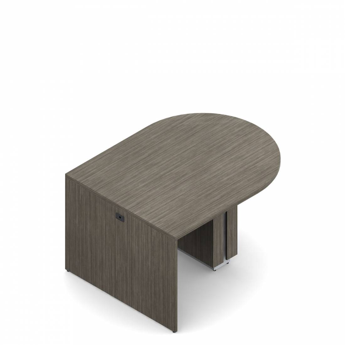 Table multimédia avec îlot en D, 36,5 po H x 72 po L x 48 po P