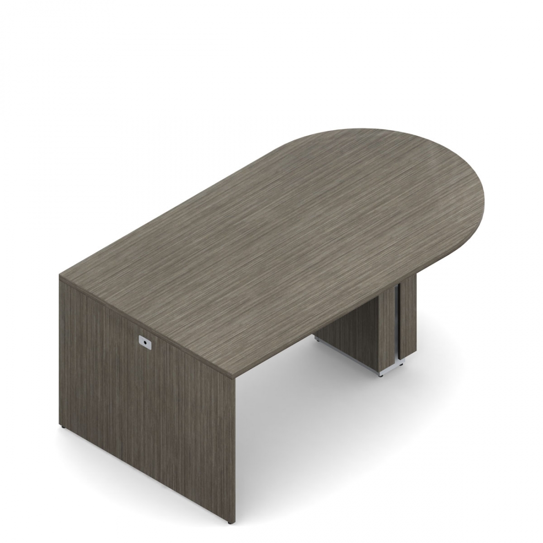 Table multimédia avec îlot en D, 36,5 po H x 96 po L x 48 po P