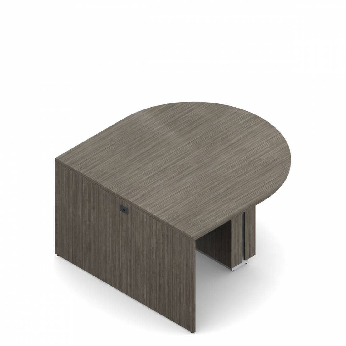 Table multimédia avec îlot en D, 36,5 po H x 60 po L x 60 po P