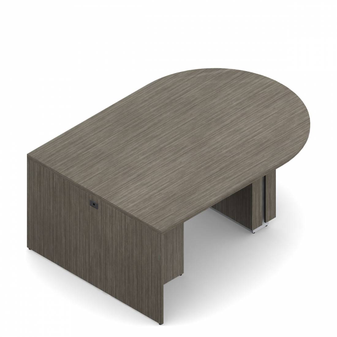 Table multimédia avec îlot en D, 36,5 po H x 84 po L x 60 po P