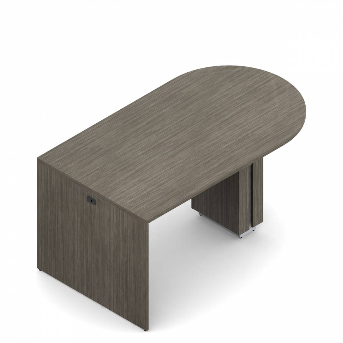 Table multimédia avec îlot en D, 42,5 po H x 96 po L x 48 po P