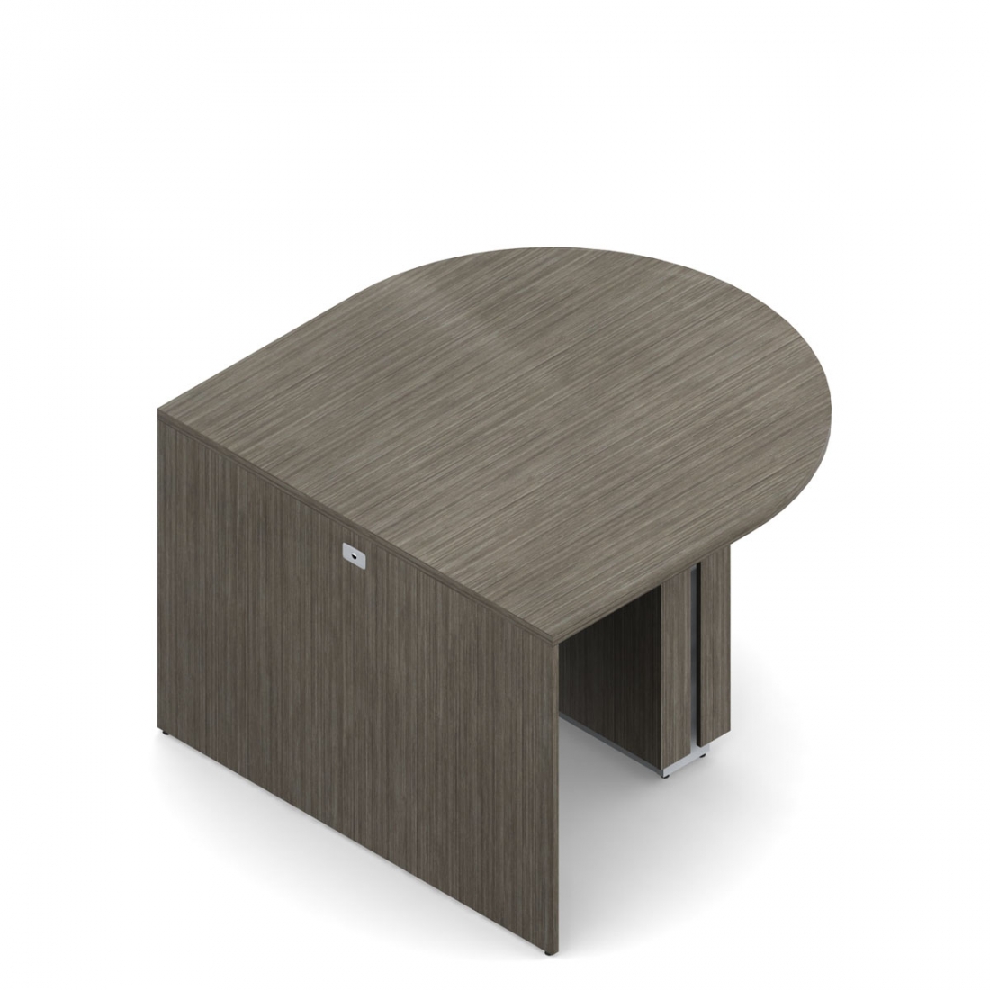 Table multimédia avec îlot en D, 42,5 po H x 72 po L x 60 po P