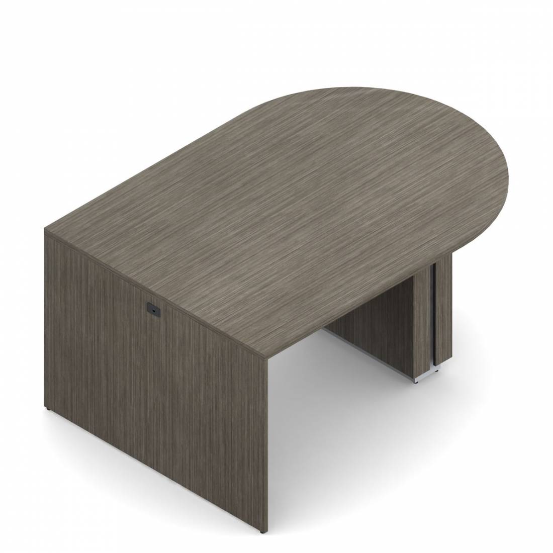 Table multimédia avec îlot en D, 42,5 po H x 96 po L x 60 po P+D983