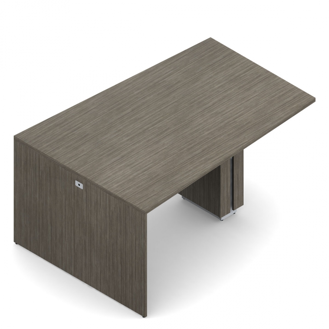 Table multimédia avec îlot en biseau, 42,5 po H x 96 L x 60 po P