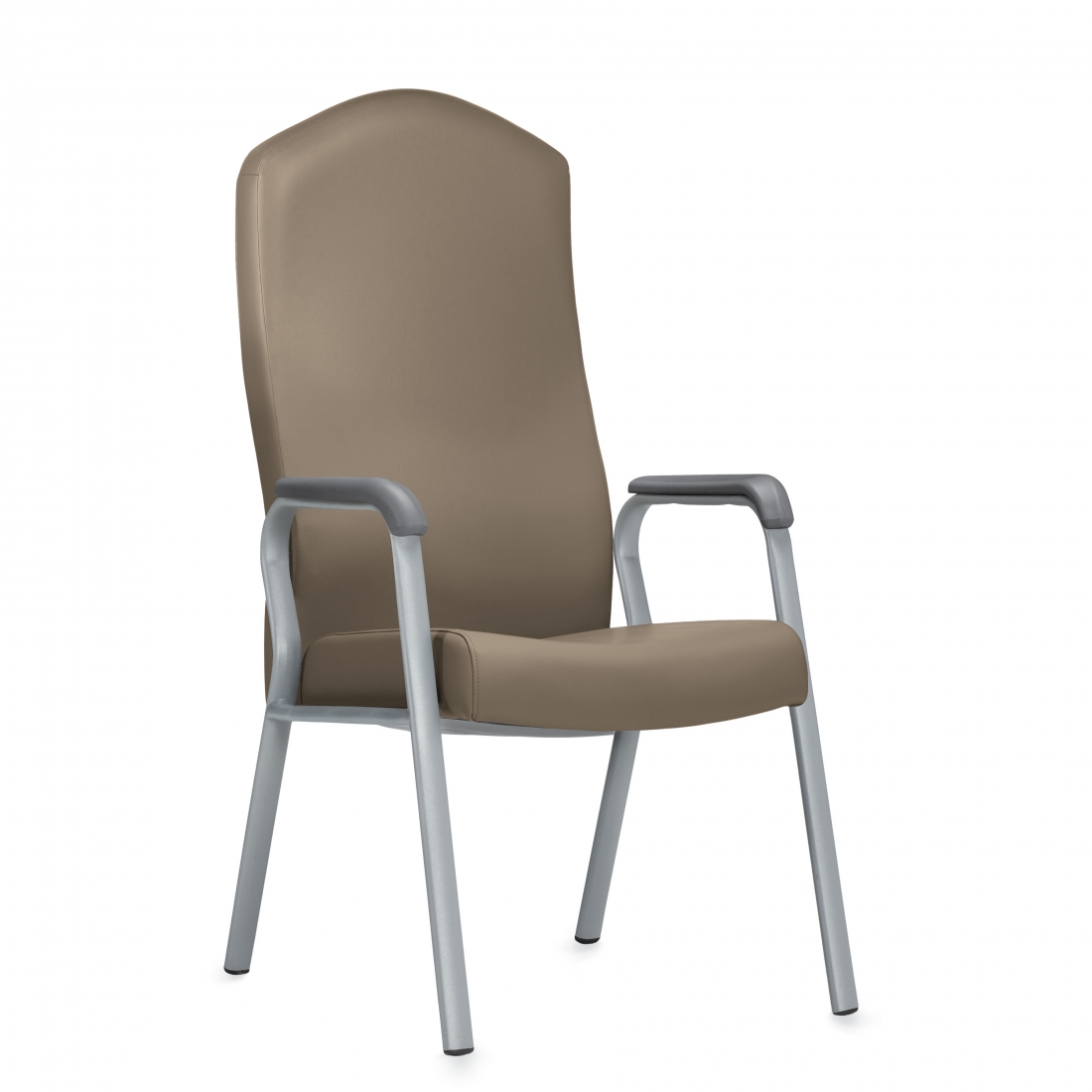 Curved High Fixed Back Armchair
