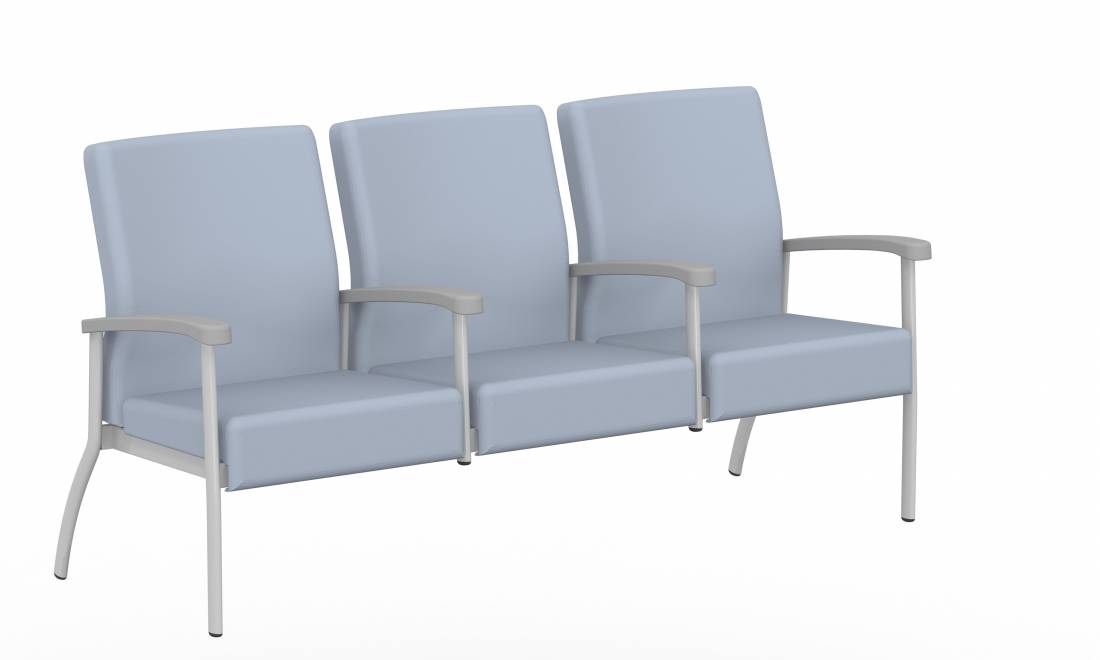Low Back Three Seater, Centre Arms