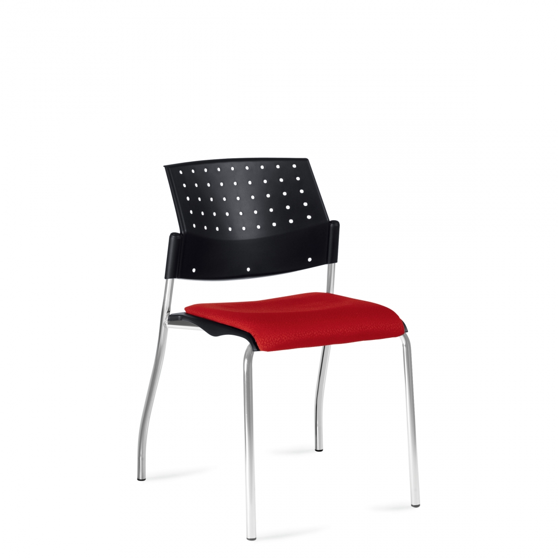 Stacking Chair, Upholstered Seat, Armless