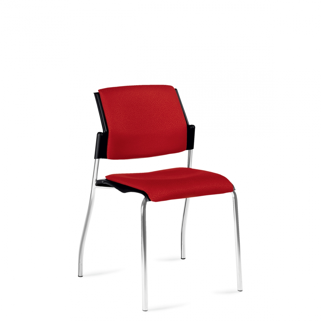 Stacking Chair, Upholstered Seat & Back, Armless