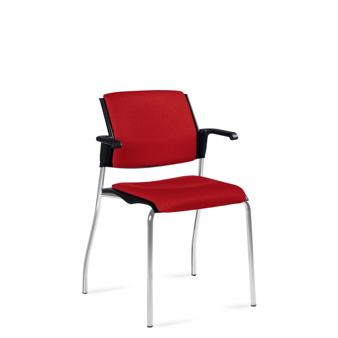 Stacking Armchair, Upholstered Seat & Back