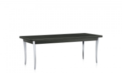 Coffee Table, Polished Aluminum Legs, High Pressure Laminate Top Model Thumbnail