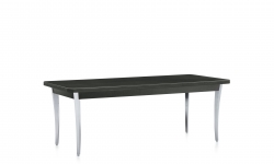 Table de salon, pieds en aluminium poli, dessus en mélamine thermosoudée Model Thumbnail