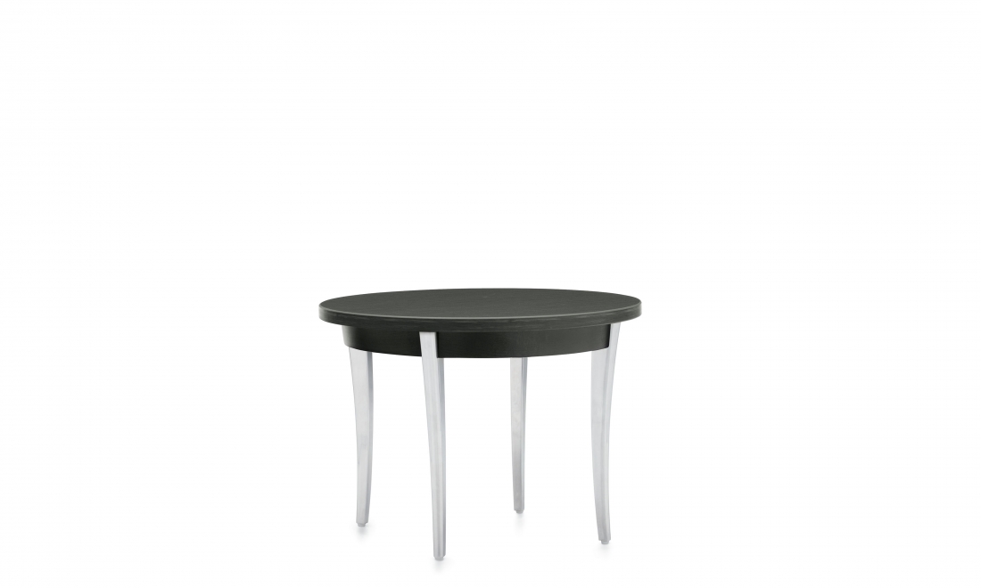 End Table, Polished Aluminum Legs, Thermally Fused Laminate Top 
