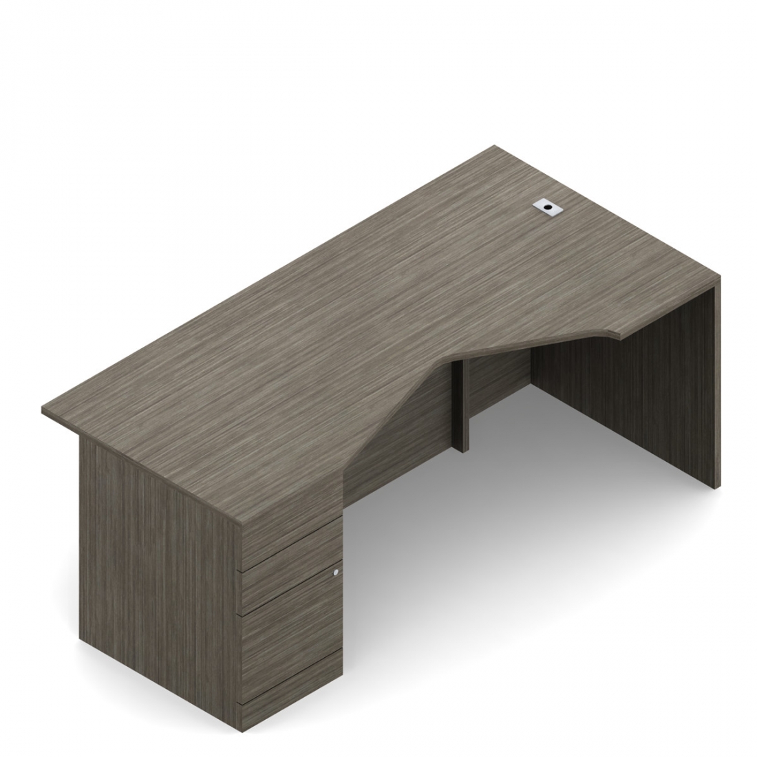 Single Pedestal Extended Corner Desk, 72